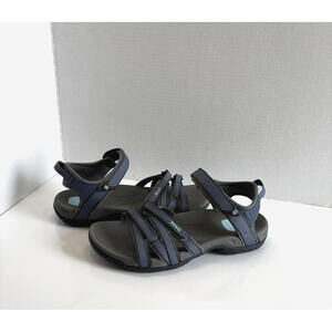 Teva Tirra Sandals Women 9.5 Blue Gray Hiking Sport Outdoor Strappy Comfort Shoe